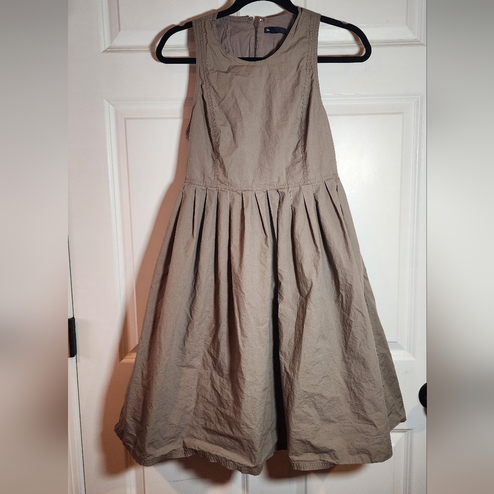 GAP Sleeveless A-Line Dress in Taupe
